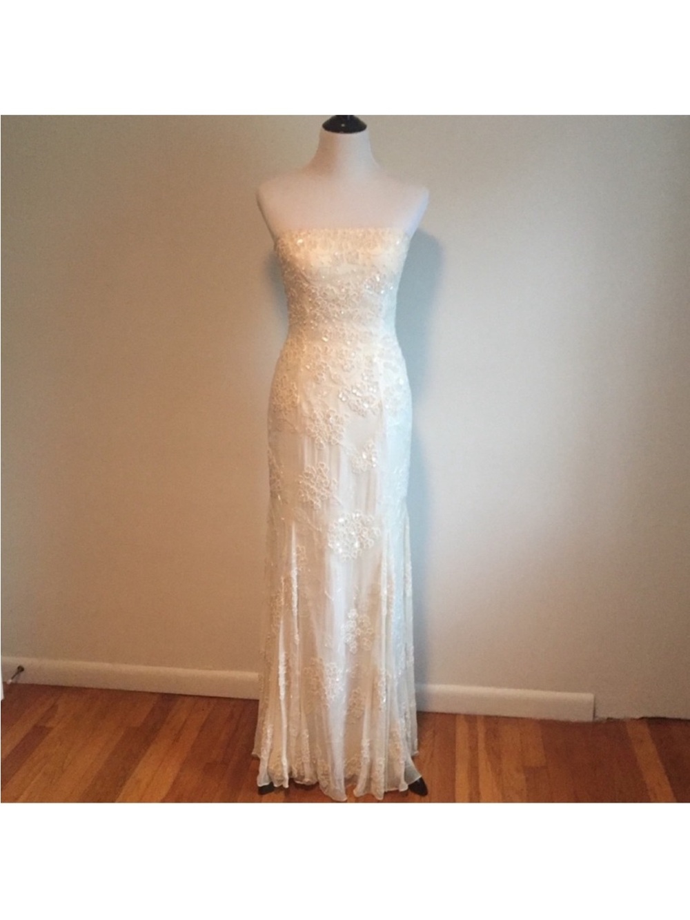Vintage 100% Silk Beaded Dress Vintage Silk Dress Vintage Beaded Deess Wedding - Picture 9 of 16